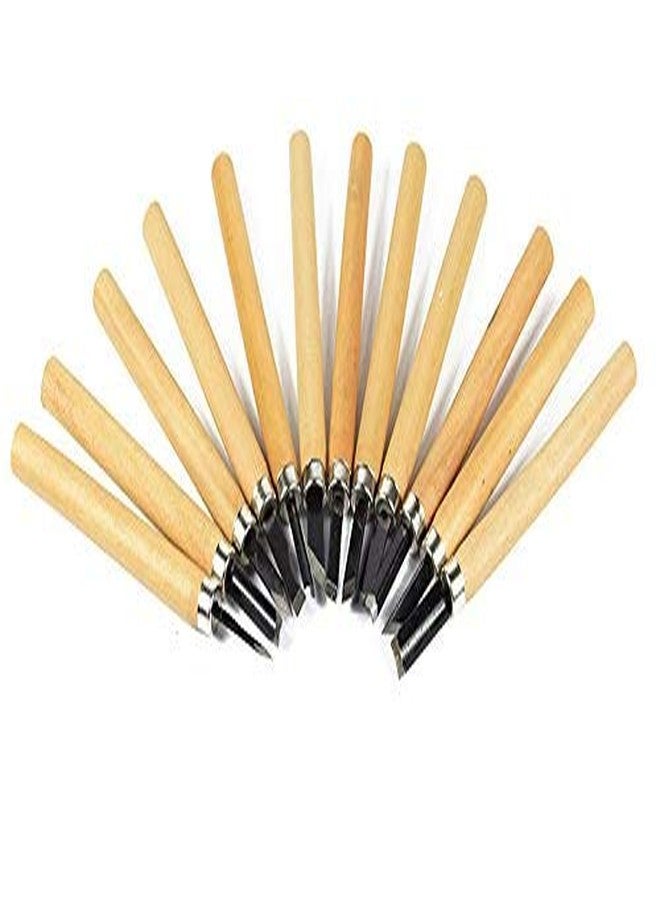 Gnanex مجموعة أدوات نحت الخشب من غنانكس، تتكون من 12 قطعة من الأزاميل والسكاكين والملحقات - Image 4